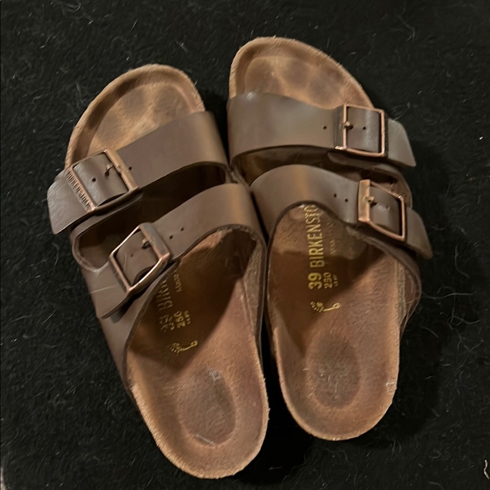 Birkenstock Dark Brown Double Strap Sandals